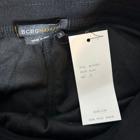 Vintage Y2K Bcbg Black Embellished Capris Velour Pants - Picture 4 of 4